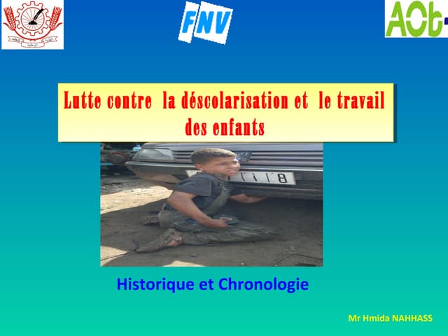 Lutte contre la déscolarisation et ...